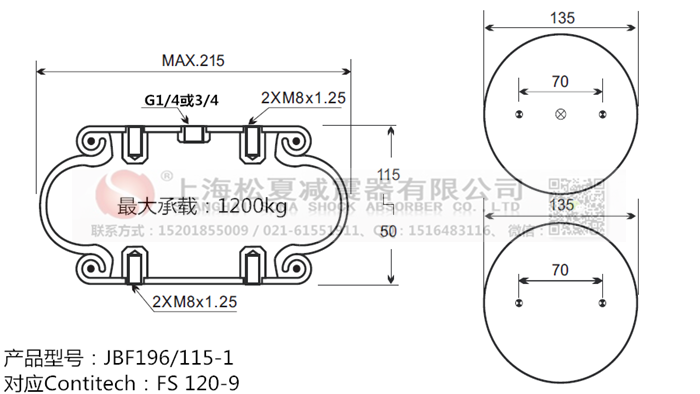 JBF196/115-1橡膠<a href='http://www.dtjkbx.cn/' target='_blank'><u>空氣彈簧</u></a>